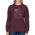 thumbnail image 1 of Forest Camping Nature Lineart Sweatshirt Women -Image by Shutterstock, Female Small, 1 of 4