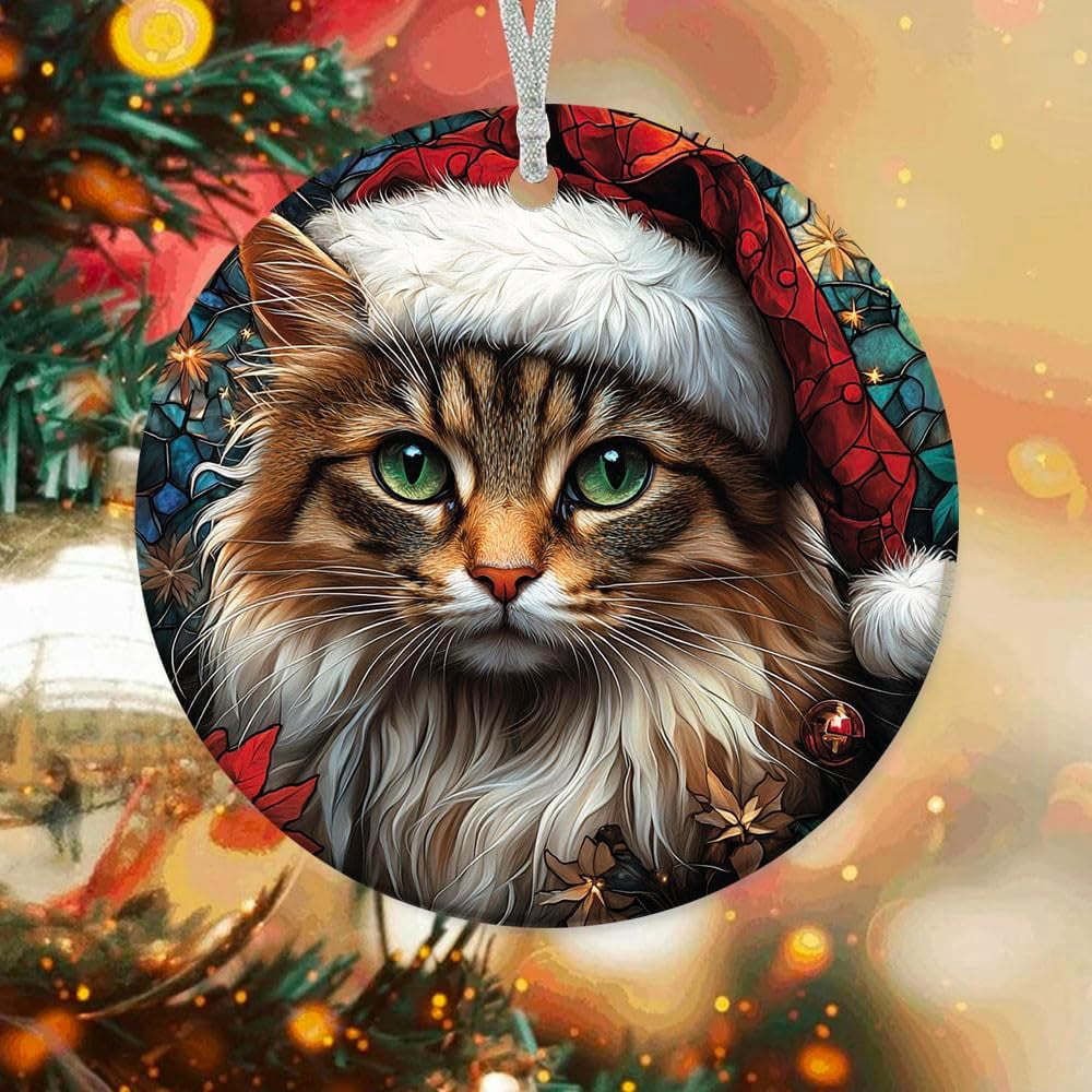 Forest Cat Custom Ornaments 2025, Forest Cat Ornament, Forest Cat