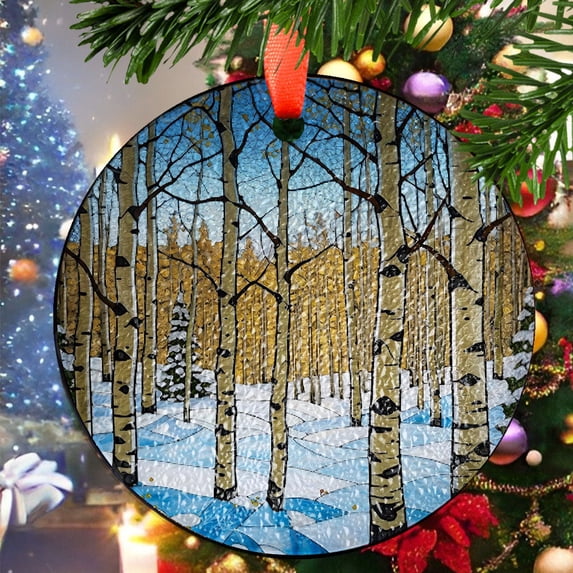 Forest Ceramic Christmas Ornament, Holiday Gift and Tree Decor ...