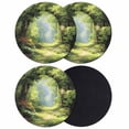 thumbnail image 1 of Forest Coasters Set of 4, Absorbent Coasters for Drinks, Nature Woodland Spring Scenic Green Trees Flower Coaster for Desk Coffee Table Protection, Home Decor House Warming Gifts 4", 1 of 8