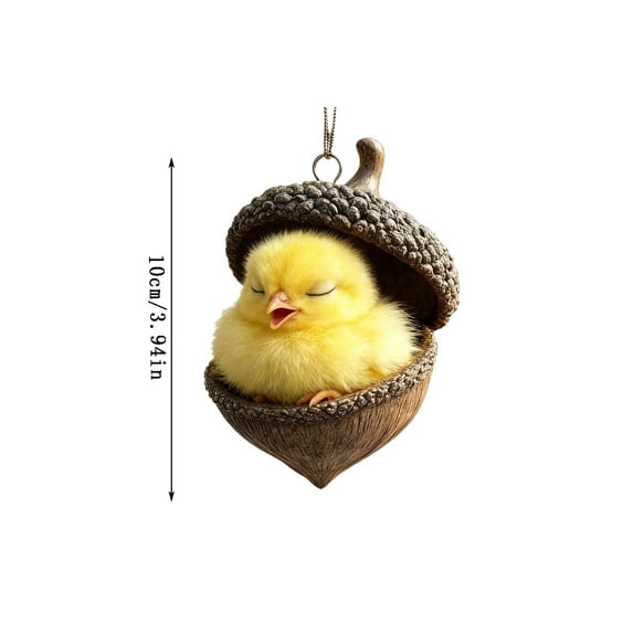 Forest Creature Acorn Ornaments, Handcrafted Woodland Animal Decorations, Christmas Tree Hanging Pendants with Sleeping Forest Friends, for Accents and Nature Themed Gift Occasions