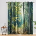 thumbnail image 1 of Forest Curtains For Bedroom, Jungle Woodland Drapes 2 Panels Set, Nature Landscape Blackout Curtains For Living Room Home Decor, Patterned Grommet Drapes 52"W x 63"L, 1 of 6