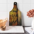 thumbnail image 1 of Forest Cutting Board, Fall Photo in National Park Vivid Leaf Plant Eco Earth Theme, Decorative Tempered Glass Cutting and Serving Board, Wine Bottle Shape, Orange Brown, by Ambesonne, 1 of 1