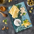 thumbnail image 1 of Forest Cutting Board, Wildwood in Winter Season with Snowy Mountains and Frozen River Cartoon Style, Decorative Tempered Glass Cutting and Serving Board, Small Size, Green Blue White, by Ambesonne, 1 of 5