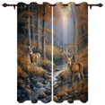 thumbnail image 1 of Forest Deer Creek Curtains for Bedroom Living Room Window Curtain Treatments Blinds Kitchen Home Decor Drapes, 1 of 6