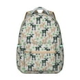 thumbnail image 1 of Forest Deer Head Print School Backpack for Student Woodland Buck Lover Hunting Style Rustic Ethnic Nature Art Pattern Bookbag, 1 of 6