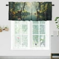 thumbnail image 1 of Forest Deer Rod Pocket Thermal Insulated Curtain Valance Wild Animals Spring Rainforest Landscapes Privacy Window Valances for Living Room Kitchen 54 by 18 in, 1 Panel, 1 of 6