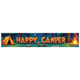 thumbnail image 1 of Forest Design Happy Camper Tent Banner Campfire Nature Scene for Outdoor Adventure Camping Event, 1 of 9