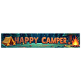 thumbnail image 1 of Forest Design Happy Camper Tent Banner Campfire Nature Scene for Outdoor Adventure Camping Event, 1 of 9
