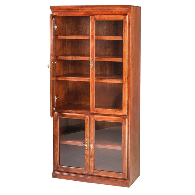 Forest Designs Traditional Bookcase w/Glass Doors (36W x 18D x Height of Choice)