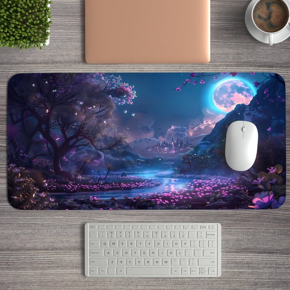 Forest Desk Mat,Fantasy Desk Mat,Natural Wonders Mouse Pad,Cosmic Desk Mat,Sci-fi Desk Decor,Aesthetic Mouse Pad,Ideal Gift for Nature Lover
