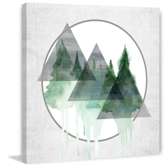 Forest Drips Painting Print on Wrapped Canvas