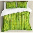 thumbnail image 1 of Forest Duvet Cover Set, Close up Scene of Nature in Tropical Rain Forest Wildlife Concept Photo Print, Decorative 3 Piece Bedding Set with 2 Pillow Shams, Calking Size, Apple Green, by Ambesonne, 1 of 3