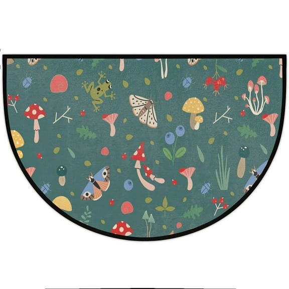 Forest Ecology Half - Moon Rug