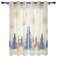 thumbnail image 1 of Forest Elk Winter Luxury Window Curtains Home Living Room Bedroom Item Christmas Living Room Curtains, 1 of 2