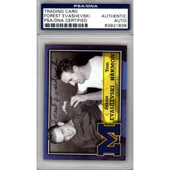 Forest Evashevski Autographed 2002 Trading Card Michigan Wolverines PSA/DNA #83921839