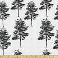 thumbnail image 1 of Ambesonne Forest Fabric by the Yard Upholstery, Woodland Trees Drawn by Hand, 10 Yards, Charcoal Grey White, 1 of 5