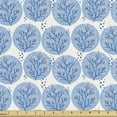 thumbnail image 1 of Ambesonne Forest Fabric by the Yard Upholstery, Blue Branches in Rounds Art, 2 Yards, Pale Azure Blue White, 1 of 5