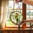 thumbnail image 1 of Forest Fairy Stained Glass Suncatcher Enchanted Forest Fairy Window Hanging Light Catcher Fantasy Home Decor Gift, 1 of 5