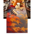 thumbnail image 1 of Forest Fall Raccoon Table Runner-Cotton Linen- 72 Inch Holiday Dresser Scarves, Autumn Bird Maple Trees Maple Leaves Tablerunner for Kitchen Coffee/Dining Bedroom Living Room Dinner Scarf Décor 18x72, 1 of 7