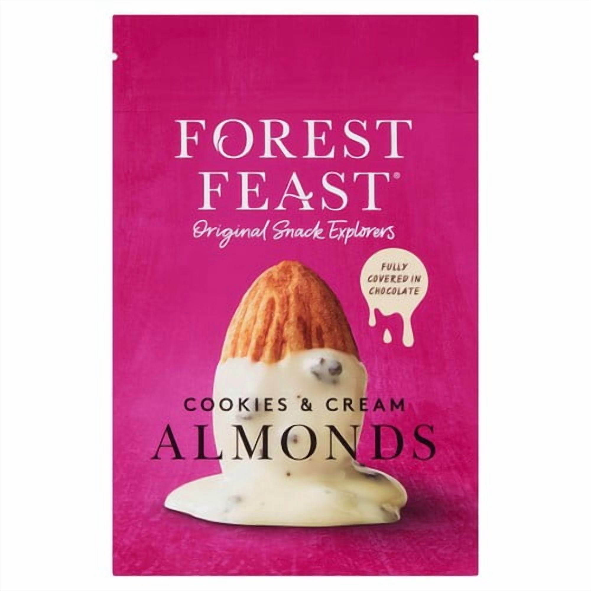 Forest Feast Cookies & Cream White Chocolate Almonds 120g, British Import (Pack of 3)