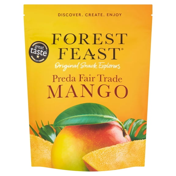 Forest Feast Preda Fair-Trade Dried Mango 100G, Imported from Britain