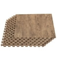 thumbnail image 1 of Forest Floor 24" x 24" Barnwood Brown Foam Interlocking Floor Mats, 25 Piece, 1 of 9