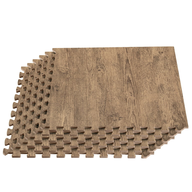 Forest Floor 3 8 Inch Thick Printed Foam Tiles Premium Wood Grain Interlocking Mats Anti Fatigue Flooring Stylish Solution Com