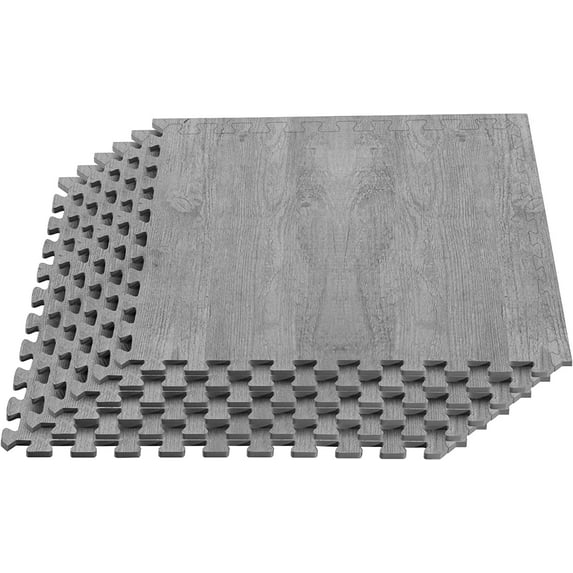 Forest Floor 3/8 Inch Thick Printed Foam Tiles, Premium Wood Grain Interlocking Foam Floor Mats, Anti-Fatigue Flooring – Stylish Flooring Solution