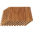 thumbnail image 1 of Forest Floor 5/8 Inch Thick Printed Foam Tiles, Premium Wood Grain Interlocking Foam Floor Mats, Anti-Fatigue Flooring, Mahogany, 100 Sq Ft, 1 of 10