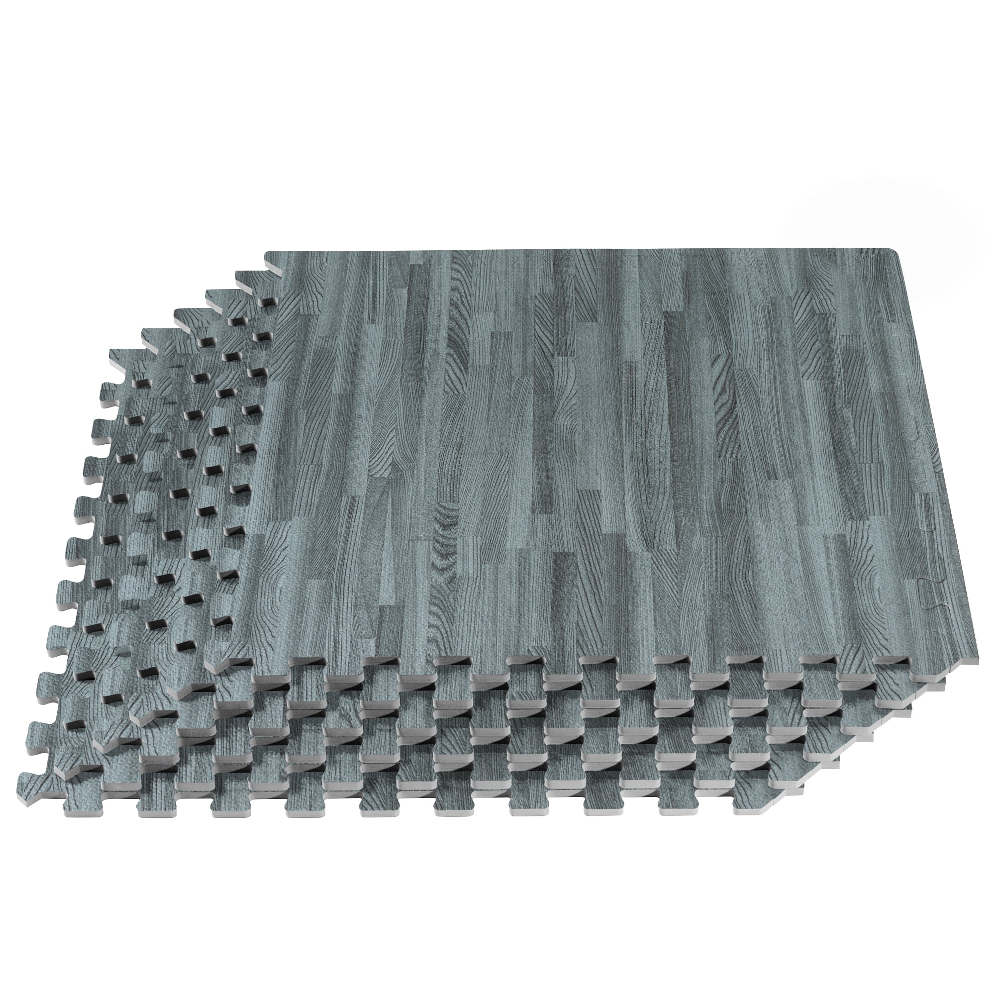 Forest Floor 5 8 Inch Thick Printed Foam Tiles Premium Wood Grain Interlocking Mats Anti Fatigue Flooring Slate 100 Sq Ft Com