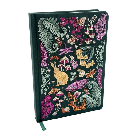 Forest Floor Embroidered Journal, (Hardcover)