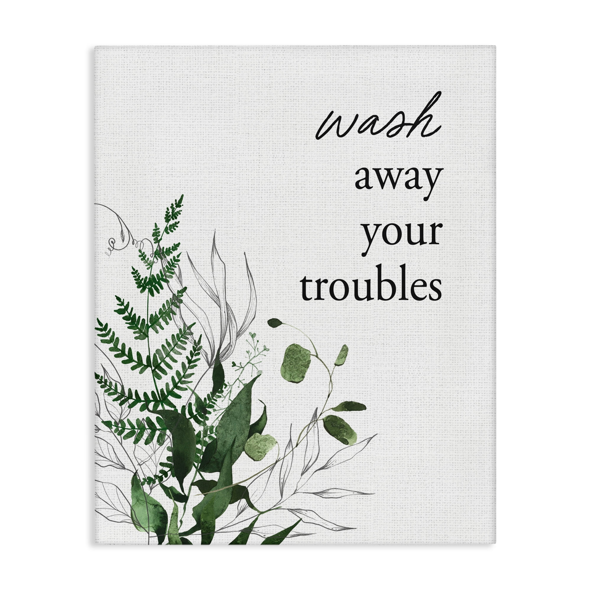 Forest Foliage Wash Away Canvas Wall Art, design by Lettered and Lined