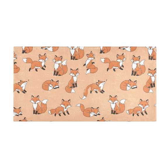 Forest Fox Animal Bath Mat 39x20 Inch Soft Absorbent Non-Slip Plush Bathroom Rug for Floor