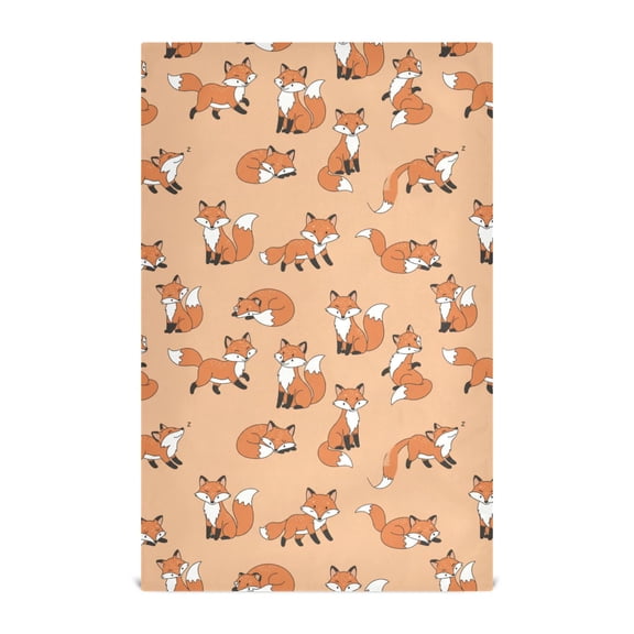 Forest Fox Animal Kitchen Towels Waffle Weave Decorative Tea Towels Multi Use Dishcloths 28x18in