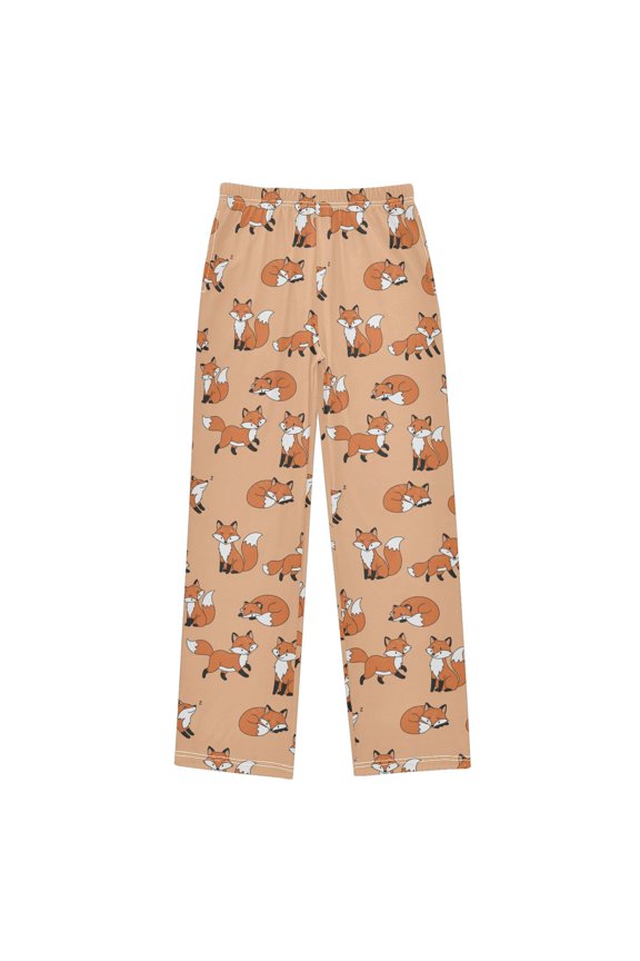 Forest Fox Animal Pajama Pants Soft Lightweight Lounge Pants Bottoms Sleep Pants Warm Comfy