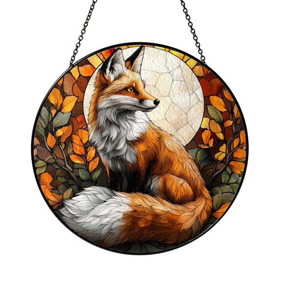 Forest Fox Suncatcher – Decorative Window Hanging