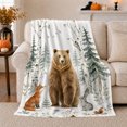 thumbnail image 1 of Forest Friends Watercolor Art, Cozy Friendship Quote Scene, Warm Flannel Blanket for Living Room and Reading Nook, Art Lovers Friendship Gift, Artistic Home Decor, 1 of 9
