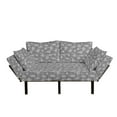 thumbnail image 1 of Forest Futon Couch, Nature Eco Pattern with Winter Woodland Deciduous Trees, Daybed with Metal Frame Upholstered Sofa for Living Dorm, Loveseat, Dimgray White, by Ambesonne, 1 of 4