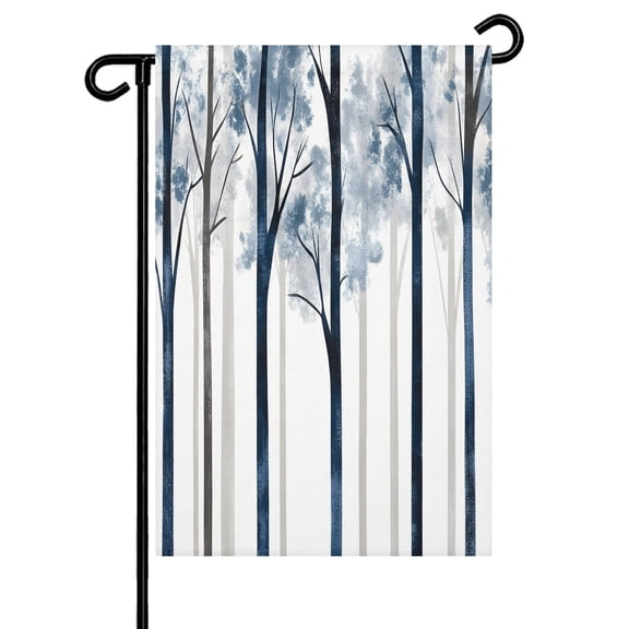 Forest Garden Flag 12x18 Inch Tree Trunk Double Sided Small Decorative Garden Flags for Outside, Outdoor Yard Porch Lawn Decoration