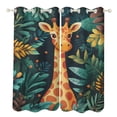 thumbnail image 1 of Forest Giraffe (2) Curtains Aesthetic Envrionmental Friendly Picture, Living Room Bedroom Window Drapes 2 Panel Set, 1 of 5