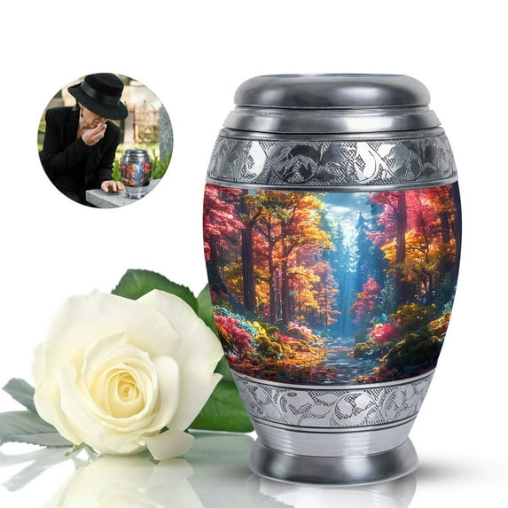 Forest Glow Cremation Urn For Adults - Urns For Human Ashes Adult Female Mom - Urn For Ashes Adult Male - Decorative Urns For Human Ashes - Mini Urns For Ashes Small (Size -3inch,1pcs)