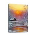 thumbnail image 1 of Forest Glow at Sunset12x16 Oil Paintings & Wall Prints, Vintage Decor for Your Home Office, 1 of 7