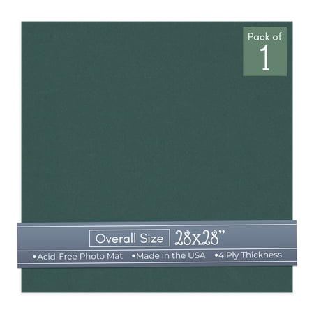 Forest Green 28x28 Uncut Art Mat Board - No Opening - 1 Mat