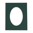 thumbnail image 1 of Forest Green Acid Free 6x7.5 Oval Picture Frame Mat with White Core Bevel Cut for 3x5 Pictures -, 1 of 2