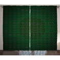 thumbnail image 1 of Ambesonne Forest Green Curtains 2 Panel Set, Grid Tile Polygons, 108" x 90", Green Black, 1 of 3