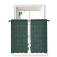 thumbnail image 1 of Forest Green Curtains 45 Inch Length, Sheer Curtains for Bedroom Living Room Window Farmhouse Vintage Green Solid Color Rod Pocket Voile Drapes Kitchen Curtains Small Half Window 42"x45" 2 Panels, 1 of 7