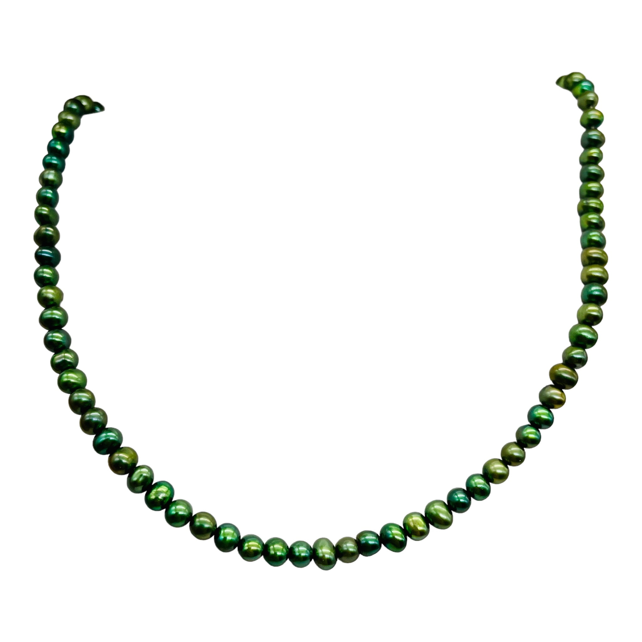 PREMIUMBEAD Forest Green Freshwater Pearl 16" Strand | 4-5mm | 93 Pearls |