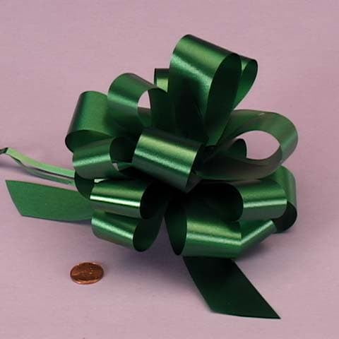 Forest Green Large 5 inch Deluxe Gift Decorative Pull Bows, 10 pack