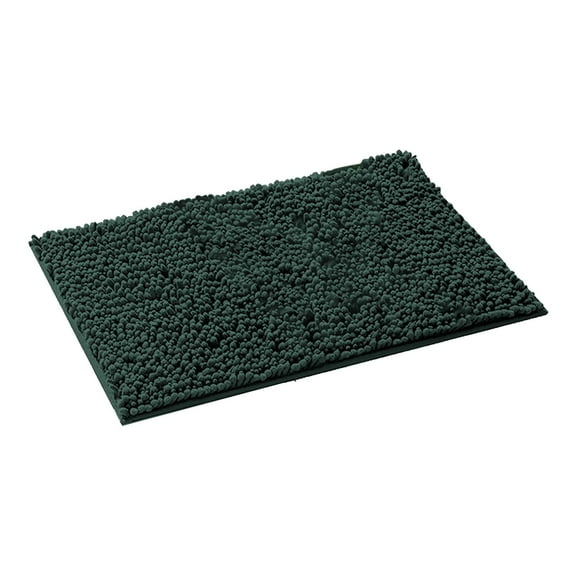 Forest-Green Plush Pet Mat, Thick Warm Cat Dog Bed Cushion with Anti-Slip Bottom, Washable Fleece Pad for Small Crates, Bathroom Floor & Porch Lounging, 23.6" X 15.7"